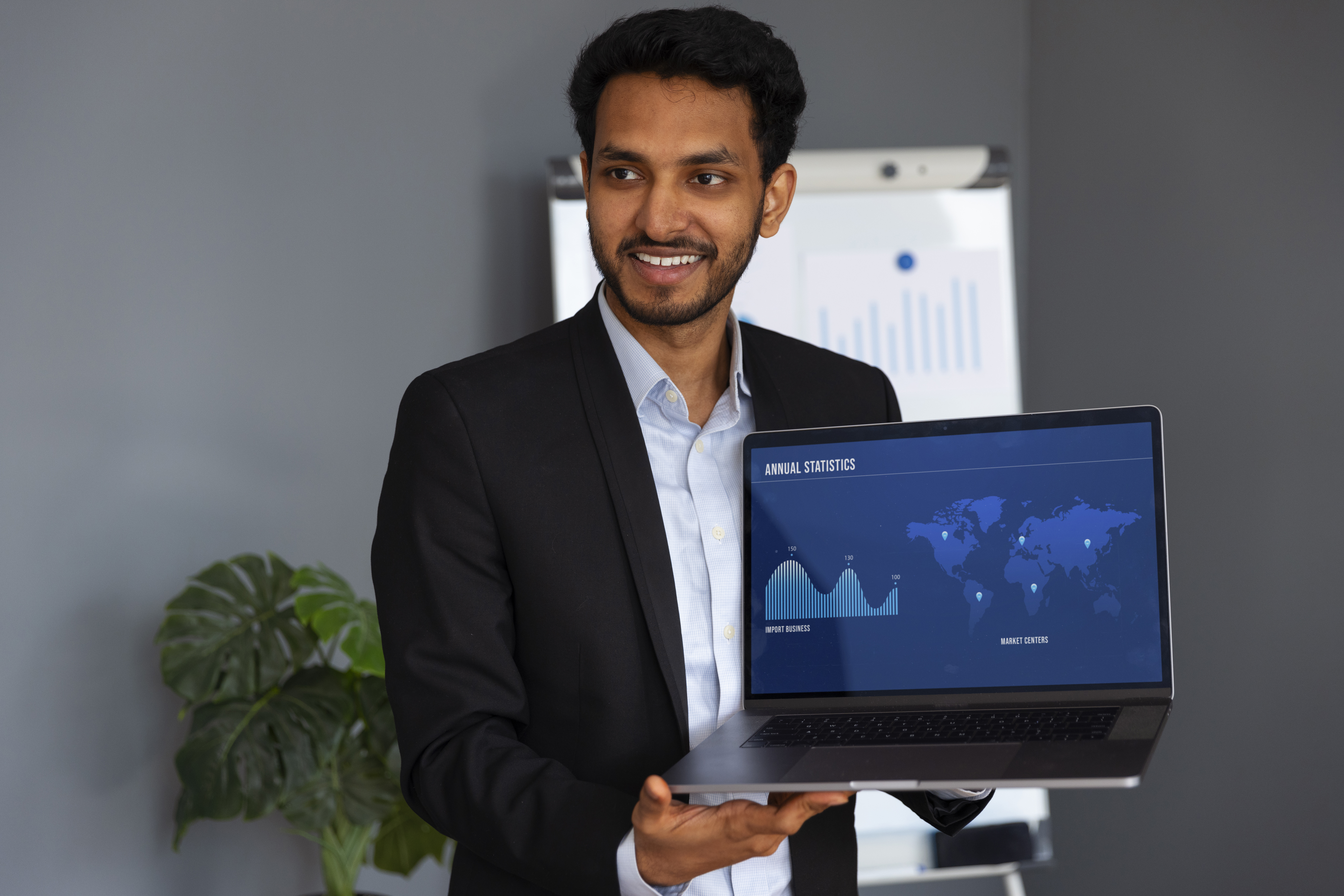 Business consultant at desk